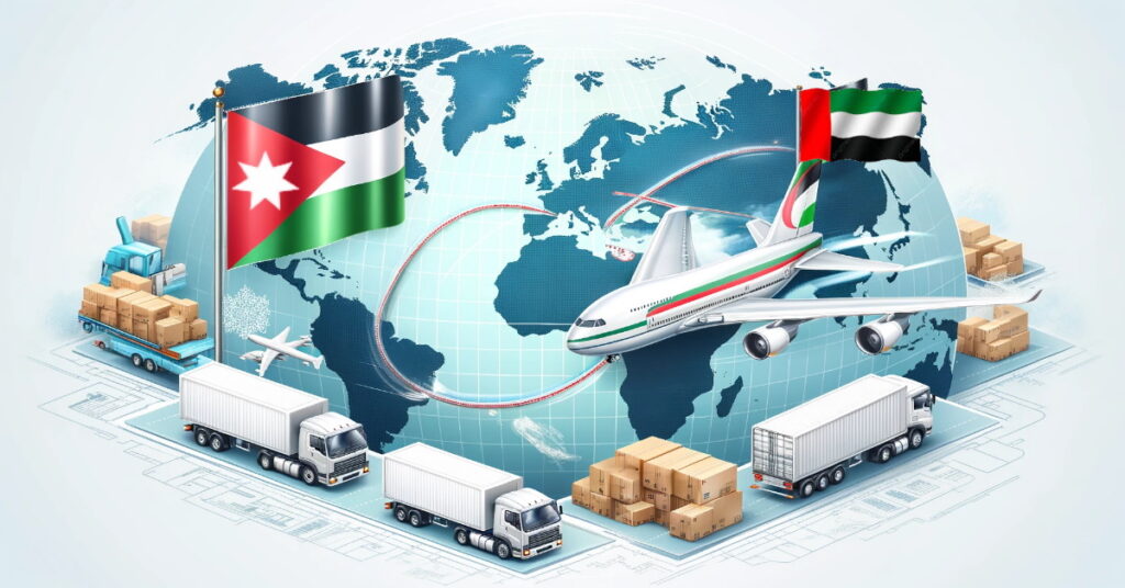 شركات شحن من الامارات الى الأردن أو شركات شحن من الاردن الى الامارات